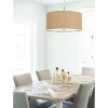 Cal Lighting 60W X 3 Addison Burlap Drum Pendant - Brushed Steel - 4 of 4