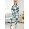 ADR Women's Plush Fleece One Piece Hooded Footed Zipper Pajamas, Soft Adult Jumpsuit PJs with Hood - 2 of 4