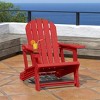 WestinTrends Azura Tool-Free Assembly Outdoor Patio HDPE Plastic Adirondack Chair with Cup Holder, White - 2 of 4