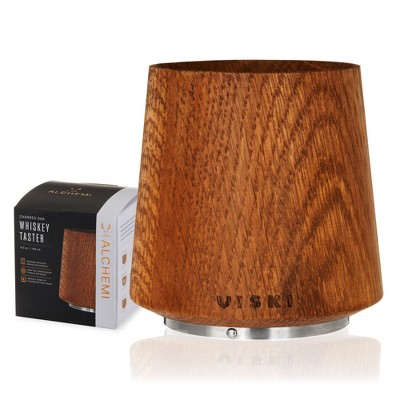 Alchemi by Viski Charred Oak Whiskey Taster, Whiskey Gifts for Whiskey Lovers, Mimics Barrel Aged Whiskey, Oak Whiskey Tumbler Set of 1