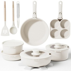 YASHE 20Pcs Pots and Pans Sets with removable handles - 1 of 4