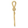 Black Bow Jewelry 14k Yellow Gold, Varsity Collection, Small D/C Pendant Number 23 - 2 of 4