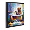 Stupell Industries Happy Bear in Bathtub, 18" x 18" - 3 of 4