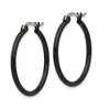 Chisel Stainless Steel Polished Black IP-plated 26mm Diameter 2mm Hoop Earrings - 4 of 4