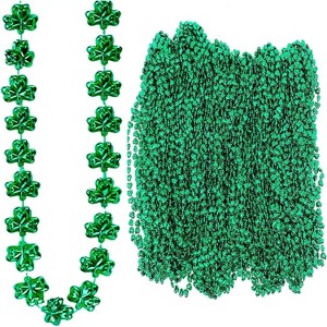 4E's Novelty St. Patrick's Day Shamrock Bead Necklaces (12 Pack) - Party Favors, Kids' Costume Accessories, Gifts - 1 of 1