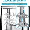 Commercial Refrigerator, Display Case - Merchandiser with Lighting, Black & Stainless Steel, 2 Adjustable Chrome Rust-Resistant Shelves - 3 of 4