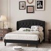 coucheta Soft Velvet Upholstered Platform Bed Frame with Wingback Headboard and Button Tufted Design, Wood Slat Support, No Box Spring Needed - 2 of 4