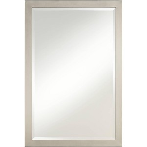 Possini Euro Design Metzeo Rectangular Vanity Wall Mirror Modern Beveled Glass Brushed Nickel Metal Frame 33" Wide for Bathroom Bedroom Home Entryway - 1 of 4