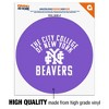 City College of New York Beavers Logo Automotive Car Window Locker Circle Bumper Sticker - 3 of 4