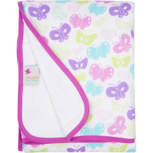 Miracleware Muslin Baby Blanket - Butterflies : Target