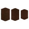 Waterford Collection Tufted Bath Rug, Extra Soft and Absorbent, Non-Slip Bath Mats, Machine Washable bath rugs for Bathroom, 3 Piece Set, Chocolate - 2 of 4