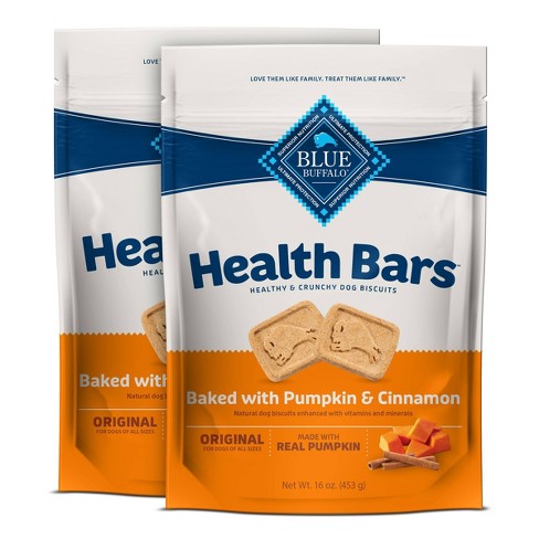 Blue Buffalo Health Bars Pumpkin And Cinnamon Flavor Natural Crunchy Dog Treat Biscuits 32oz 2pk Target