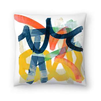 Americanflat Modern Abstract Shuffling Throw Pillow By Cartissi