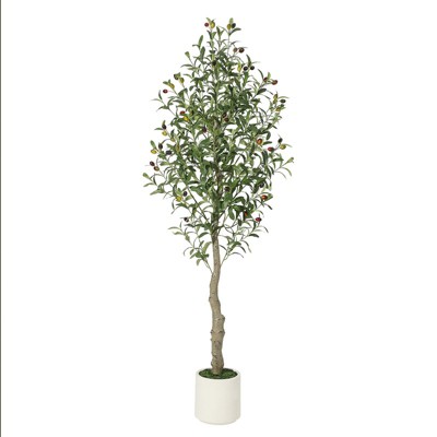 6FT（2PCS) 5FT/6FT/7FT Artificial Olive Tree - Curved Design for Home or Office Decor