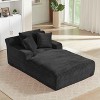 Dolonm 49.2 in. Oversized Corduroy Chaise Lounge Modern Sleeper Sofa for Living Room & Office - 4 of 4