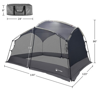 Gray 12x10 Pop-Up Camping Canopy Tent with Carry Bag