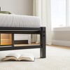 APRILSOUL  Metal Bed Frame with Wooden Headboard,  Storage Shelf, Noise-Free, No Box Spring Needed - 2 of 4