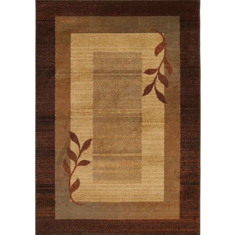 Home Dynamix Royalty Clover Contemporary Geometric Border Area Rug, Brown/Blue, 43"x62", 1 of 3