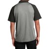 Mafoose Men's Short Sleeve Moisture-Wicking PosiCharge RacerMesh Raglan Heather Black Polo T-shirt - 2 of 4
