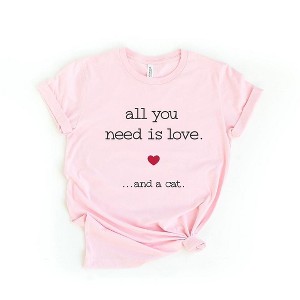Simply Sage Market Women's All You Need Is Love and A Dog Short Sleeve Graphic Tee - 1 of 4