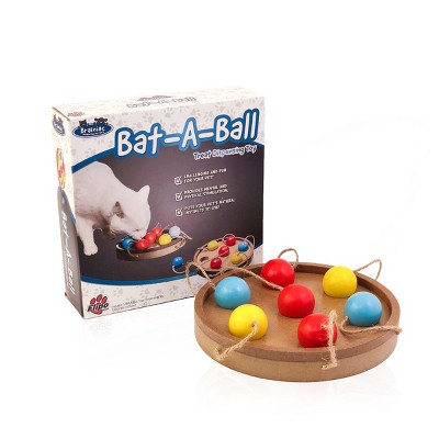 Interactive MDF Treat Dispenser with Colorful Wooden Balls
