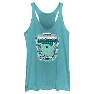 Women's Pokemon Bulbasaur Metallic Badge Racerback Tank Top - 1 of 4