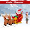 Costway 7.2 FT Long Christmas Inflatable Santa on Sleigh w/ LED Lights Dog & Gifts Yard - 3 of 4