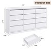 GustoWave 12 Drawer Dresser with Wide Top - Large Wood Chest of Drawers for Bedroom, Living Room, Hallway, Kids Room - 3 of 4