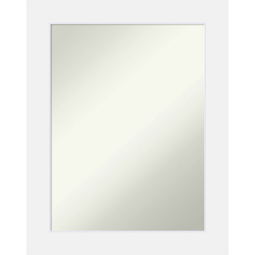 Photos - Wall Mirror 23" x 29" Non-Beveled Corvino White Wood  - Amanti Art