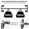 Artloge Heavy Duty Industrial Pipe Clothes Rack Wall Mount Garment Closet Storage Rack Hanging Rail Iron Pipe Organiser Hold up 43 Hangers for Home - 3 of 4