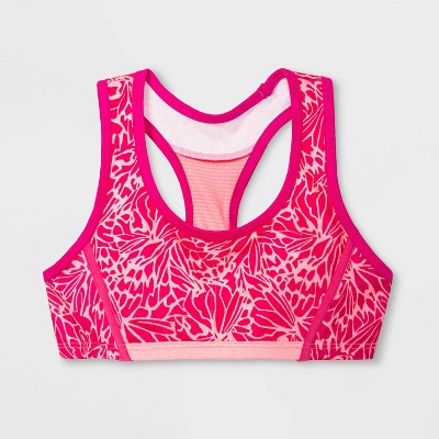 Girls' Floral Print Sports Bra - C9 