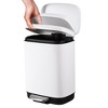Stainless Steel Kitchen Trash Can with 12 Liter, Soft Close Step-On Pedal, Fingerprint-Resistant Finish for Kitchen or Bathroom - 3 of 4
