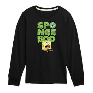 Boys' - SpongeBob SquarePants - Scardey Pants Long Sleeve Graphic T-Shirt - 1 of 4