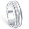 Pompeii3 6MM Flat Comfort Fit Mens Wedding Ring in 10k White Yellow Rose Gold or Platinum - 3 of 4