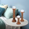 Mela Artisans Jharna Candleholders in Natural, Set of 3 - 2 of 4
