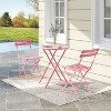 3-Piece Folding Bistro Set,Foldable Patio Furniture Set with Premium Frame, Outdoor Bistro Table and Chairs Set of 2 for Patio,Garden and Balcony - 4 of 4
