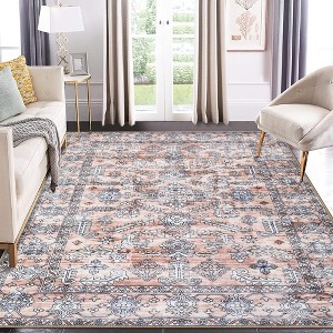 Area Rugs Washable Rug Vintage Non-Slip Rugs Soft Floral Throw Rug - 1 of 4
