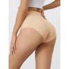 Allegra K Women's High Waisted Silky Breathable No Trace Hipster Stretch Briefs Multicolored - 2 of 4