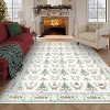 Christmas Runner Rug, Non-Slip Washable Indoor Carpet with Tree and Snowflake Pattern, Stain Resistant Kitchen Floor Mat for Hallway - 2 of 4