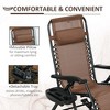 PAGED Folding Chaise Lounge Chairs Reclining Zero Gravity Lounge Rocker with Pillow, Cup Holder for Yard, Beach, Picnics, Deck - 2 of 4