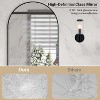 Arched Bathroom Mirror, Wall Mounted Vanity Metal Frame Mirror, Modern Wrap Around Hanging Mirror, Rust Resistant, Tempered Glass - 4 of 4