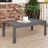 Vynxaria Patio Coffee Tables - 43" Gray Rectangle Outdoor Table with Modern Design - 2 of 4