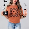 Simply Sage Market Halloween Bat Smiley Face Garment Dyed Tee - 2 of 4