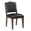 Comfort Pointe Denver Dining Chair Brown: Upholstered Camel Back, Nailhead Trim, Hardwood Frame - 3 of 4