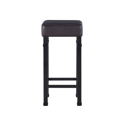 Austin 3-Piece Brown Faux Leather and Wood Pub Set