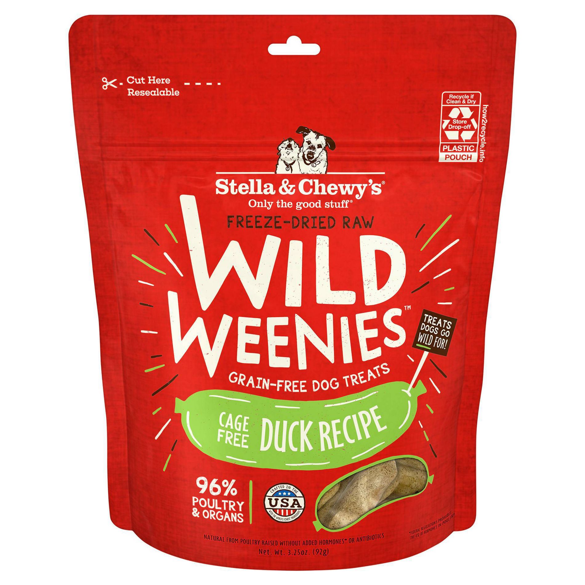 Stella & Chewy's Wild Weenies Duck Flavor Chewy Dog Treats - 3.25oz