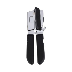 Unique Bargains Can Opener Handheld Can Opener & Bottle Opener PP Iron Silver Tone Black 1 Pc - 1 of 4