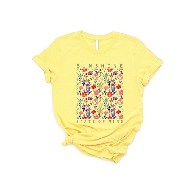 Simply Sage Market Women's Sunshine State of Mind Flowers Short Sleeve Graphic Tee
