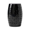 Side Table Coffee Table, Barrel Side Table Rattan+Waterproof Fabric+Metal End Table - 4 of 4
