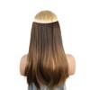 Unique Bargains Women's Straight Long Hair Hair Extensions High Temperature Fiber Gradient Yellow Brown 1 Pc - 2 of 3
